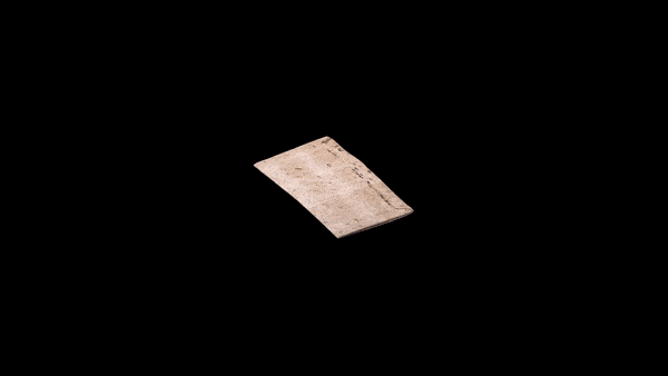 The actual "virtual unfolding" of sealed letter DB-1538.