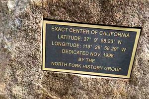 Exact center of California north fork.