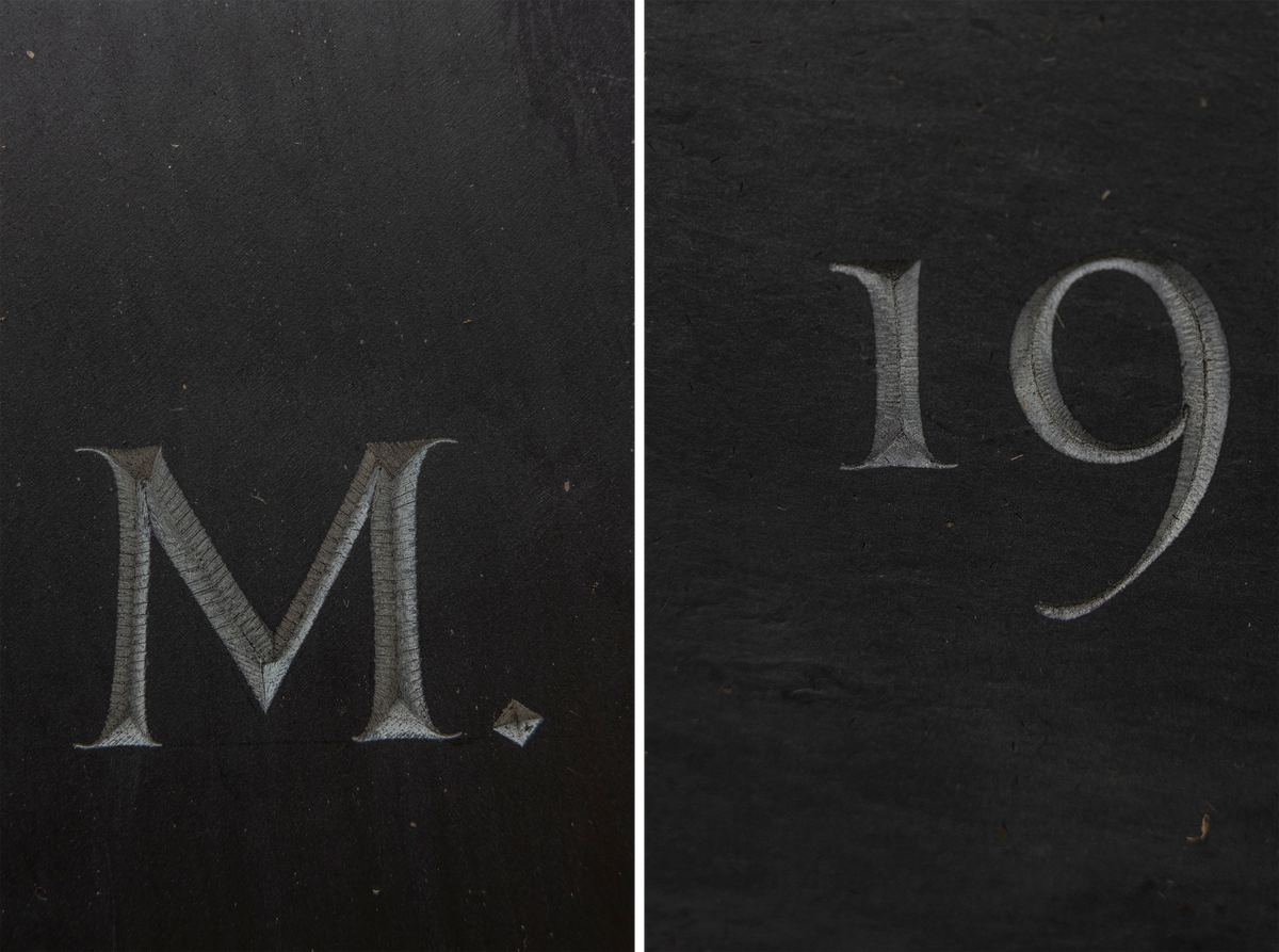 With hand-carving, every letter is unique. “It’s very powerful to see your loved one’s name in stone,” Sigrid Coffin says. “There’s something about the permanence that adds to the gravity.”