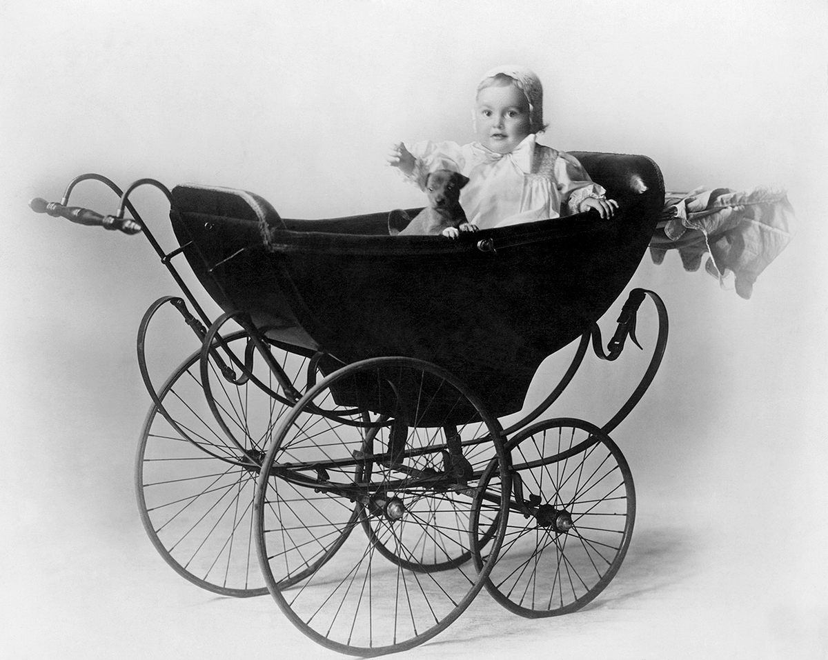 Who invented the cheap baby carriage