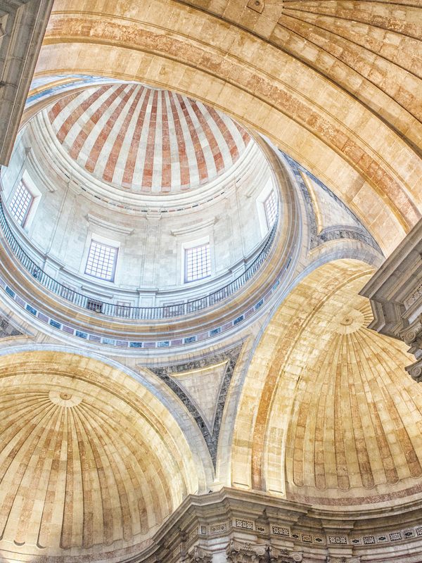 The dome of Estrela Basilica in Lisbon.