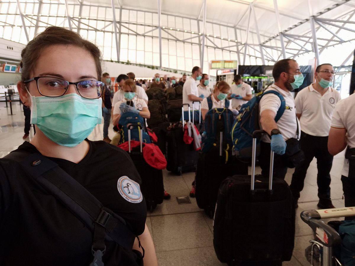 The Spanish scientists returned to a world changed, and an otherwise empty airport in Montevideo, Uruguay.