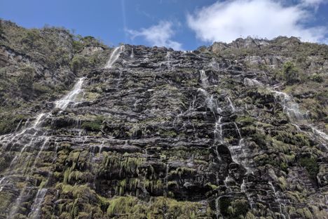 The 230-foot waterfall.