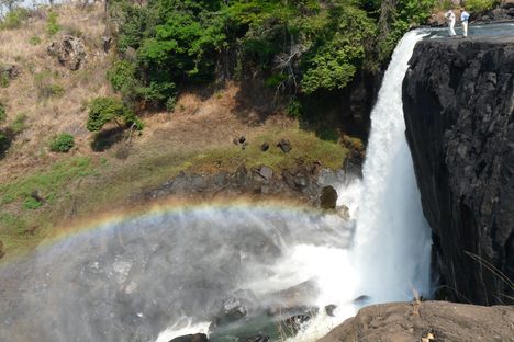 The lower falls.