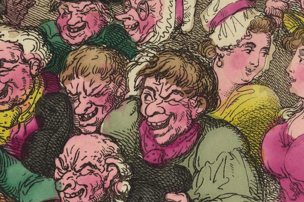 A detail from an early 19th-century cartoon by Thomas Rowlandson. 