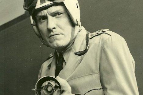Captain Video and his electric gun are ready for action!