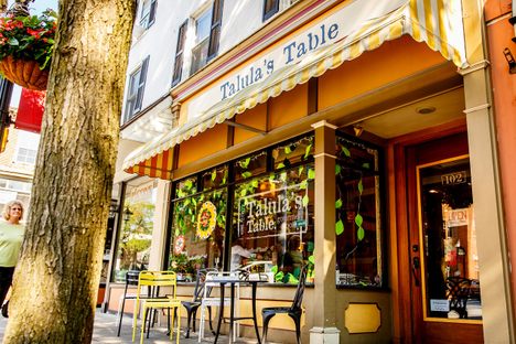 Talula’s Table’s unmistakable storefront faces the corner of South Union Street and West State Street.