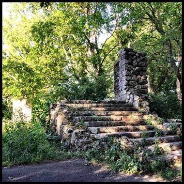Original stairs in the ruins, July 2016