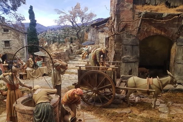A small part of one of the largest dioramas, covering a large room in the exhibition.