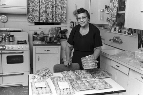 Lucille Bishop Smith, shown here in her kitchen, was especially renowned for her hot rolls.