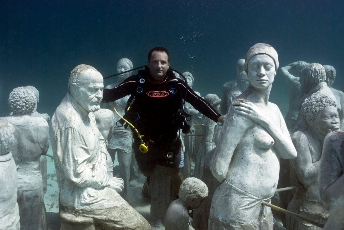 Underwater sculptor and conservationist Jason deCaires Taylor.
