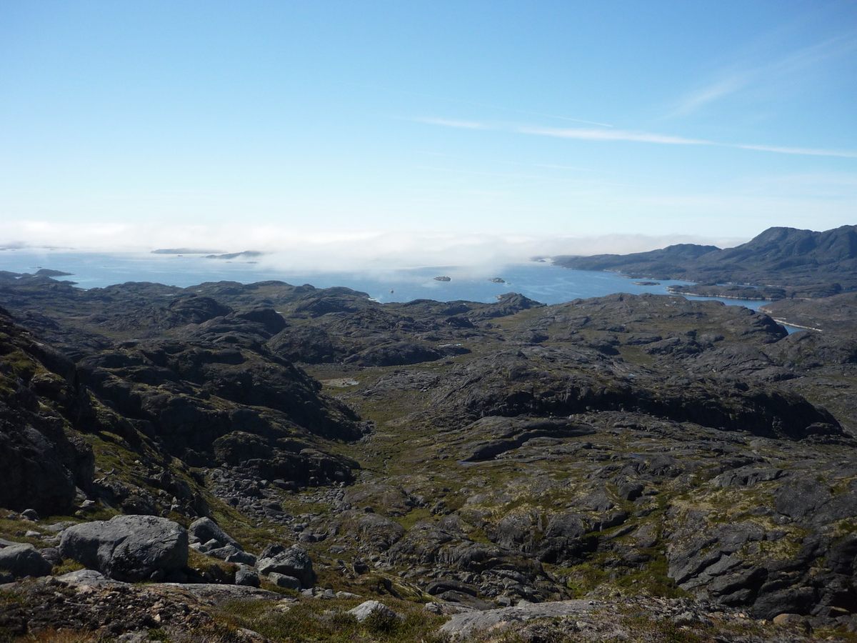 A variety of geological forces have been at work on the Greenland coast.