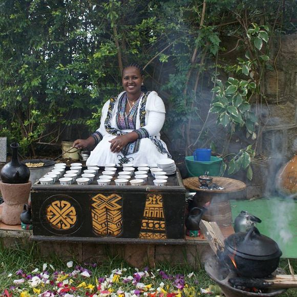 Coffee ceremonies are family and community events.