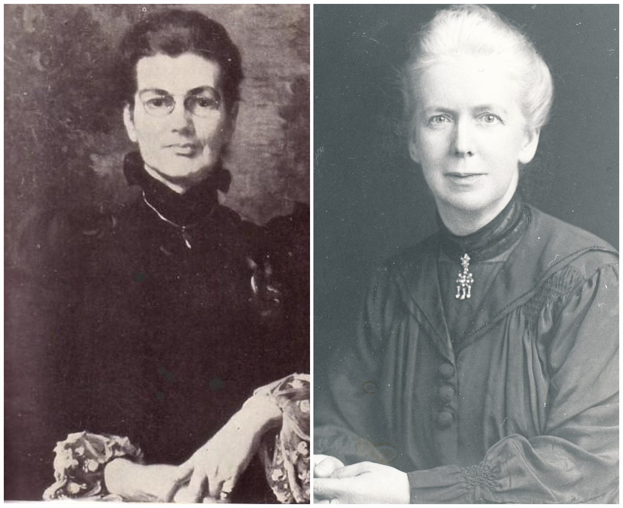 Charlotte Anne Moberly (left) was the vice-principal and Eleanor Frances Jourdain (right) was the principal at University of Oxford's college for women.