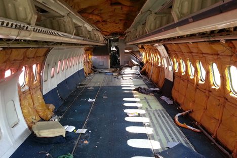 Inside one of the planes
