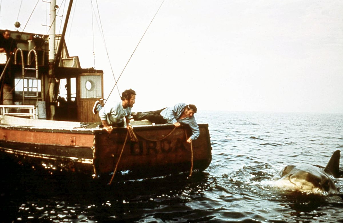 Richard Dreyfuss, Robert Shaw, and Bruce (one of them, at least).
