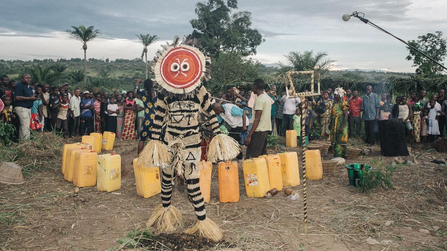 CATPC member Mulela Mabamba in a traditional Bapende Mugangi.