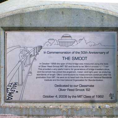Harvard Plaque on the History of the Smoot.