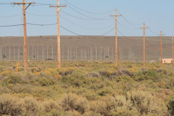 Array of antenna masts at the old radar site, probably for the current aurora studies.