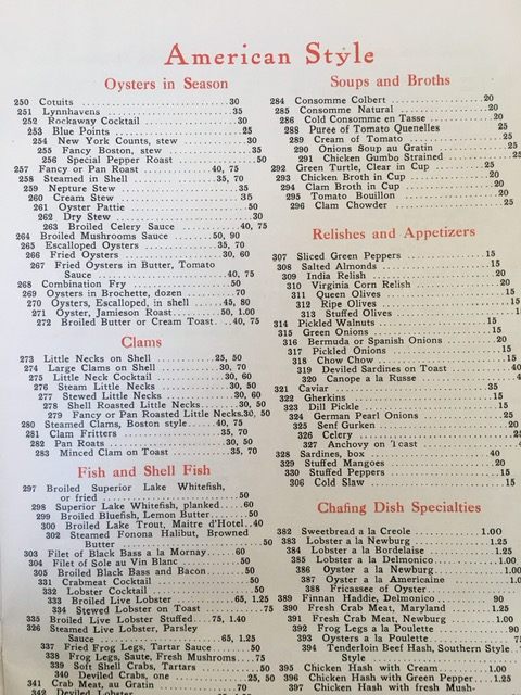The menu at the Mandarin Inn famously featured both Chinese and Western fare.