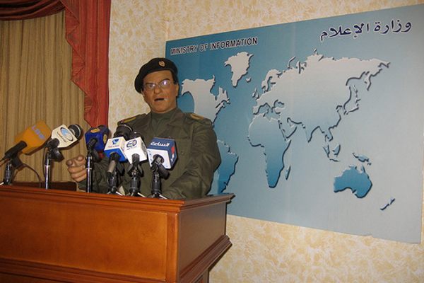 The animatronic former Iraqi Information Minister Mohammad Said al-Sahhaf. (Leah Caldwell/Atlas Obscura)