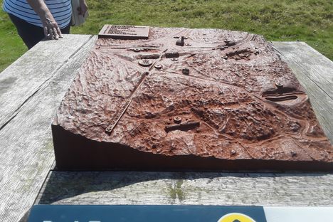 Cast iron model of the arrangement  of iron workings at Bank Top