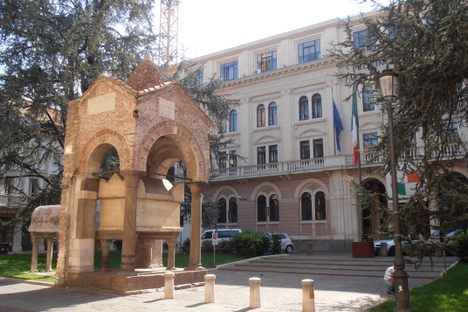 The Tomb of Antenor lies in the middle of Antenor square in Padua.