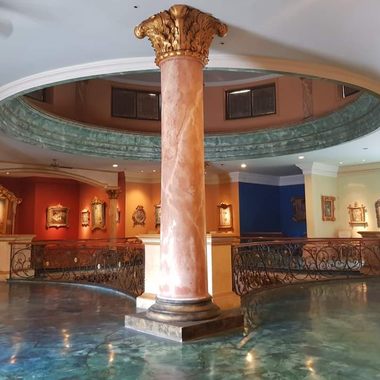 Inside the mansion/art gallery.