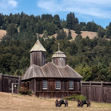 The Russian Orthodox chapel at Fort Ross.