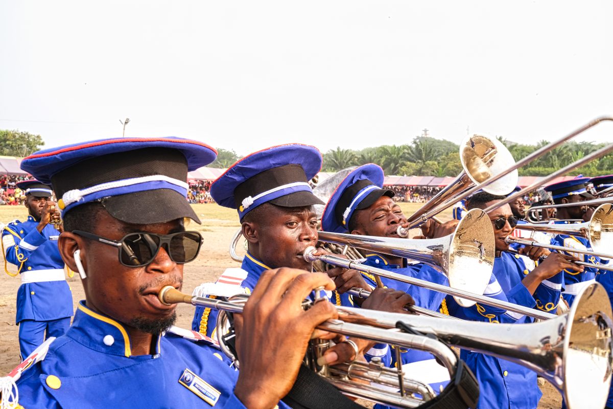 Performers are joined by brass bands that play traditional songs, popular tunes, and sometimes even hymns.