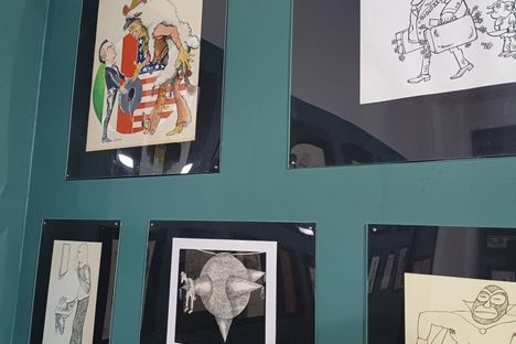 Political cartoons.