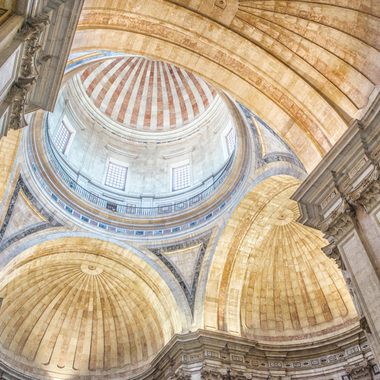 The dome of Estrela Basilica in Lisbon.