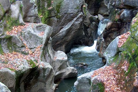 Sculptured rocks.