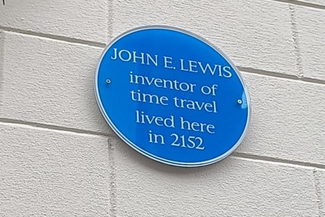 The Inventor of Time Travel Plaque