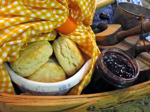 There's nothing better after a hard day of work than biscuits and sweet jam.