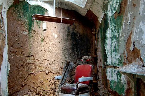 Barber's Chair leftover from the prison run barbershop