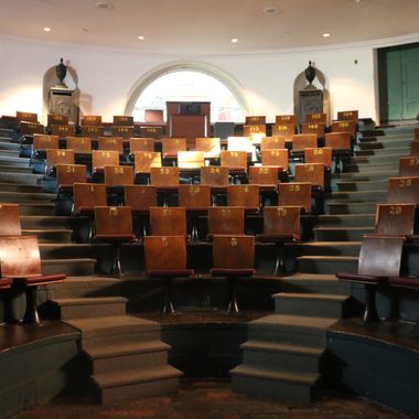 The first floor amphitheater of Davidge Hall.
