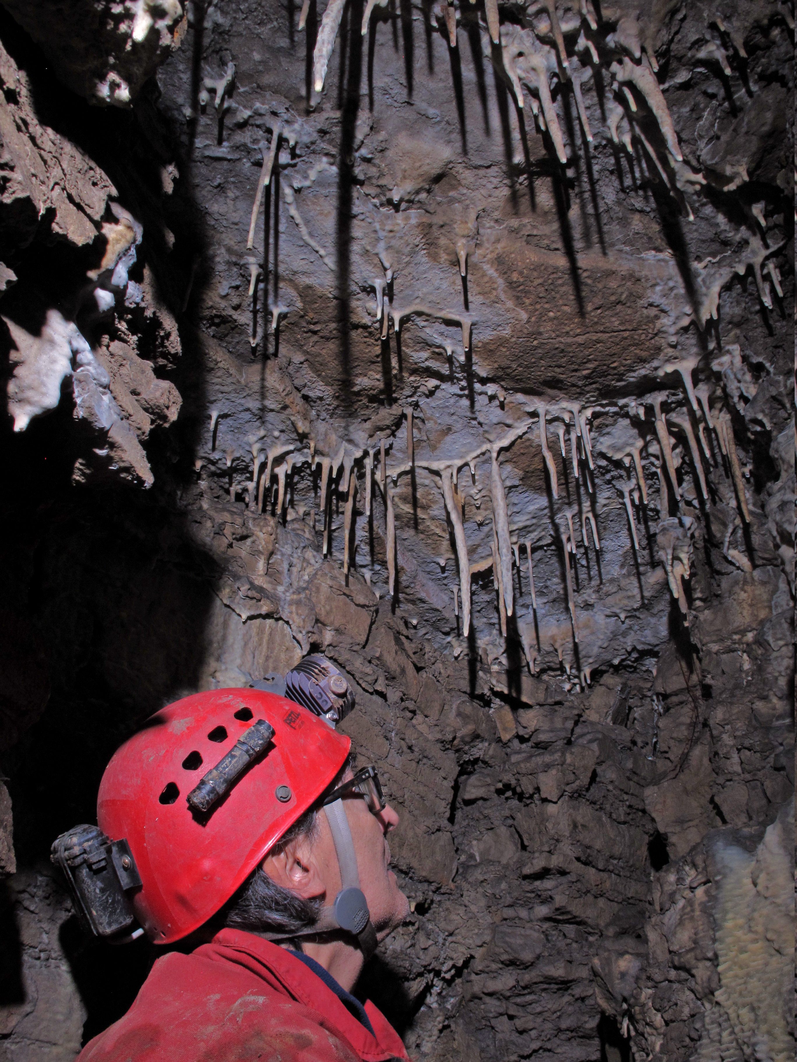 Stalactites are rare in cold-climate caves, according to experts.