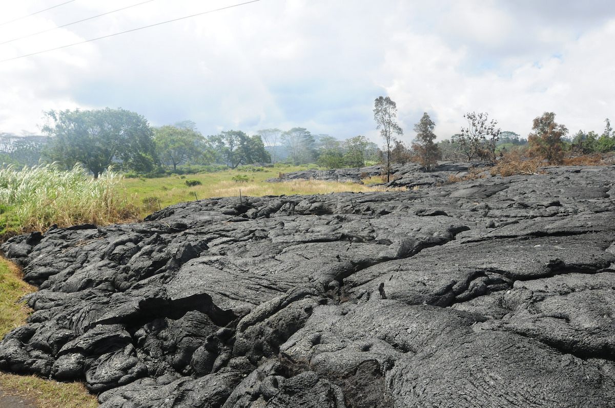 Cooled lava 