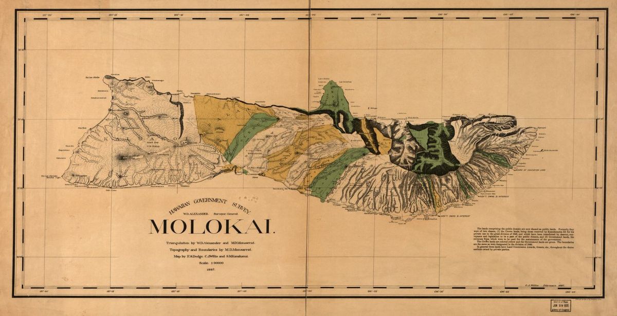 1897 map of Molokai