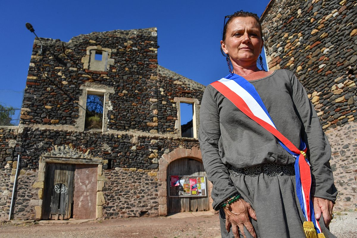 Joelle Goudal, mayor of the village of Celles.