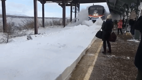 What Happens When an Amtrak Train Hits a Snowbank at the Station - Atlas  Obscura