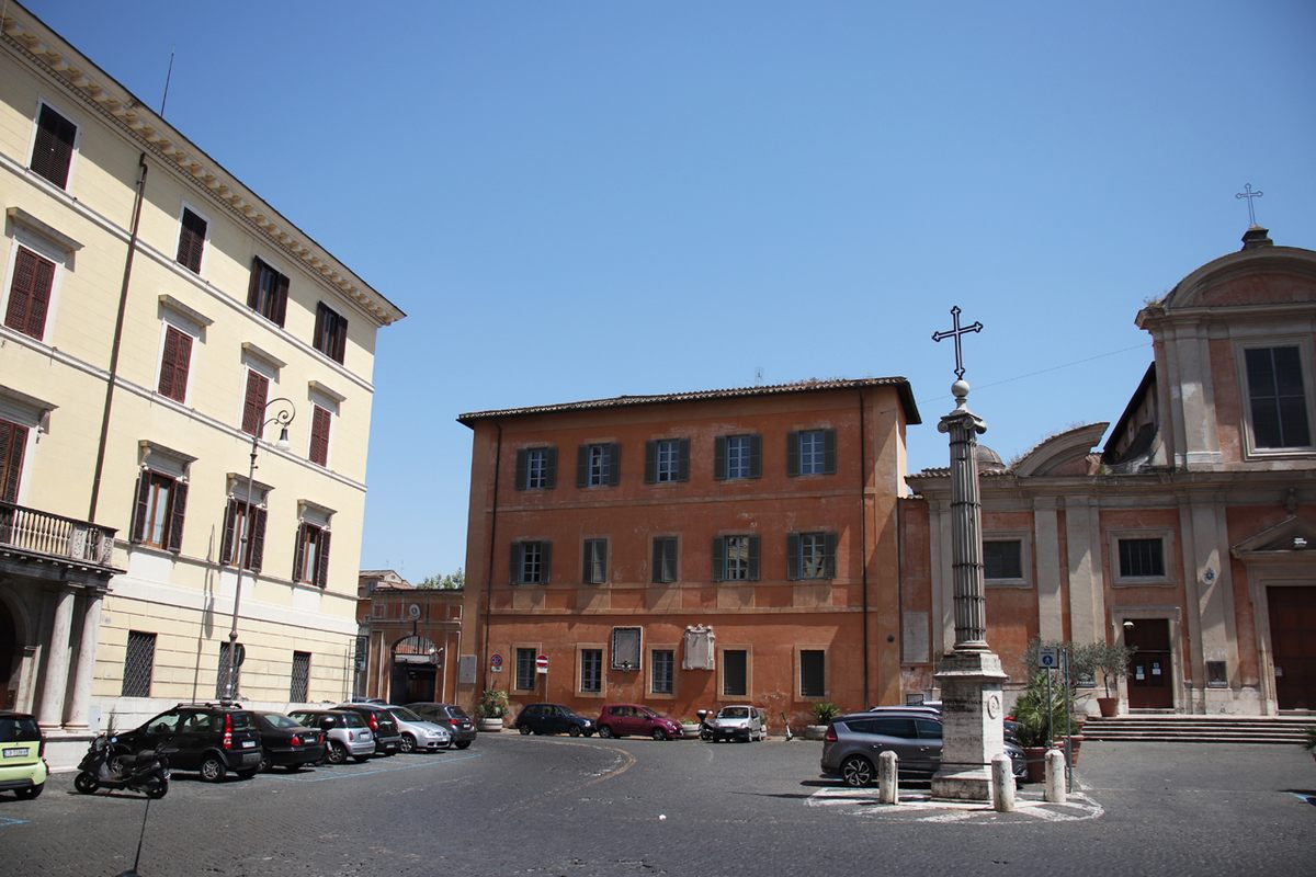 The unassuming building in Rome is heavily secured.