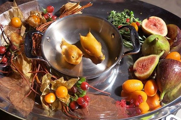This Janice Poon creation is an eerily accurate dish of ortolan bunting, made out of marzipan. The method of killing and eating the tiny European songbirds is infamously cruel, and France has outlawed eating them.