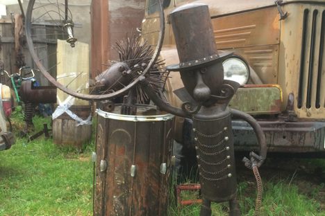 Scrap metal sculpture