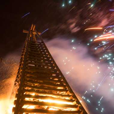 Burning on land and from the heavens