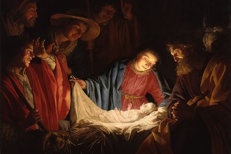 Adoration of the Shepherds by Gerard van Honthorst. 