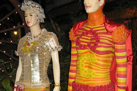 Superheroes made of condoms.