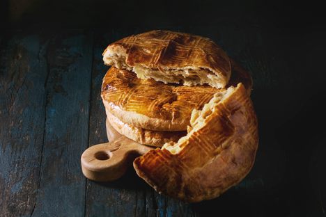 Homemade gata, a traditional Armenian pastry.