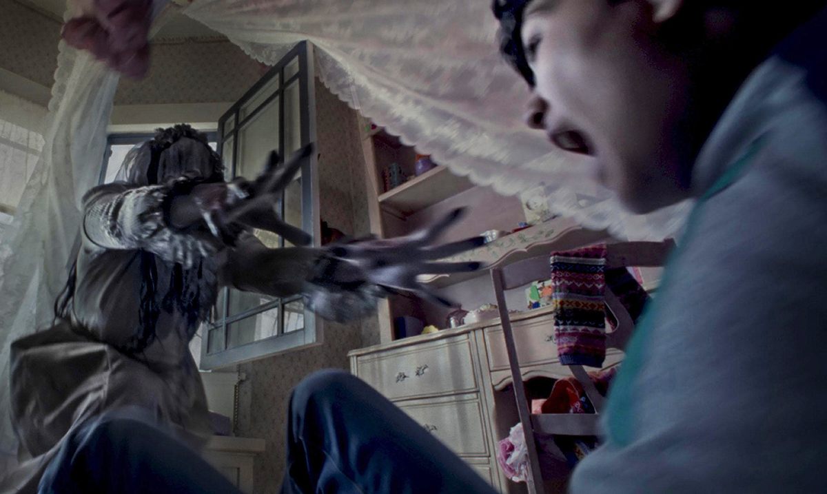 Watch out or she'll come and get you. A still from the film <em>The Curse of La Llorona</em>.